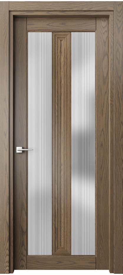 Межкомнатная дверь Эго 6122 Дуб мраморный Сатинированное стекло "Дождь" Цена 121399 ₽ | Volhovec