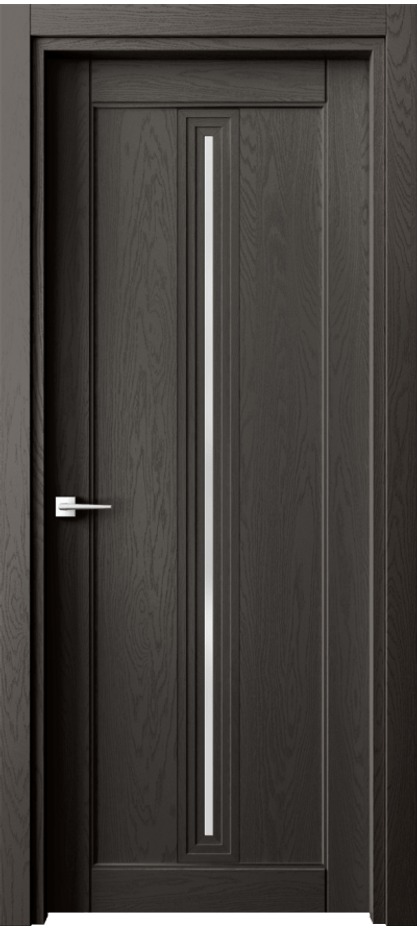 Межкомнатная дверь Эго 6123 Дуб антрацит Сатинированное стекло Цена 125299 ₽ | Volhovec