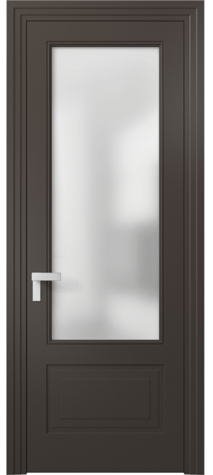 Межкомнатная дверь Рокка 8342 Матовый антрацит Сатинированное стекло Цена 82899 ₽ | Volhovec