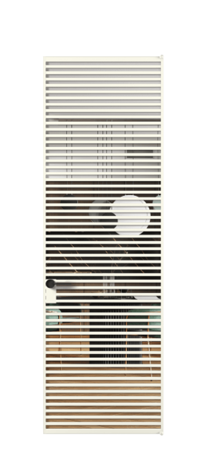 Алюминиевая дверь АЛПЛ040.07 Алюминий жемчужный Прозрачное стекло "Кристал Вижн", калёное Цена 238670  | Volhovec