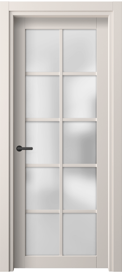 Межкомнатная дверь Нео 2106 ПЭТ тёплый-белый Сатинированное стекло Цена 35799 ₽ | Volhovec
