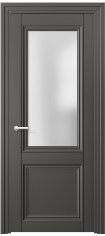 Межкомнатная дверь Центро 2524 ПЭТ графитовый Сатинированное стекло Цена 46999 ₽ | Volhovec