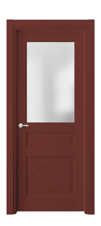 Межкомнатная дверь Тоскана Ромбо 6344 Матовый белоснежный Сатинированное стекло Цена 128599 ₽ | Volhovec