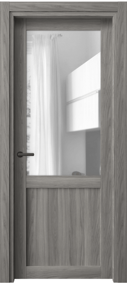 Межкомнатная дверь Нео 2122 Имбирный ясень Прозрачное стекло, триплекс Цена 32899 ₽ | Volhovec