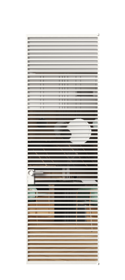 Алюминиевая дверь АЛПЛ040.07 Алюминий Белый Прозрачное стекло "Кристал Вижн", калёное Цена 229770  | Volhovec