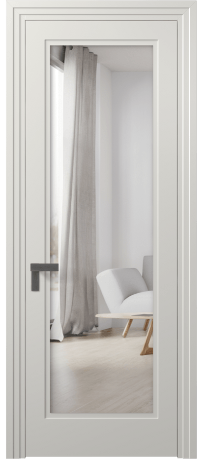 Межкомнатная дверь Рокка 8300 Матовый серый Двустороннее зеркало, триплекс Цена 84899 ₽ | Volhovec