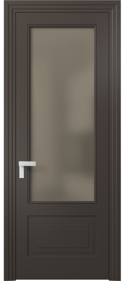 Межкомнатная дверь Рокка 8342 Матовый антрацит Сатинированное бронзовое стекло, триплекс Цена 82899 ₽ | Volhovec