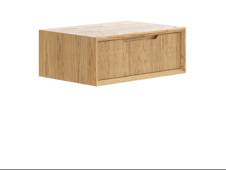 Мебель Тумба подвесная прикроватная Вельвет 1 ящик. Цвет Дуб пшеничный матовый. Материал Массив дуба матовый. Коллекция Тумба подвесная прикроватная Вельвет 1 ящик. Картинка.