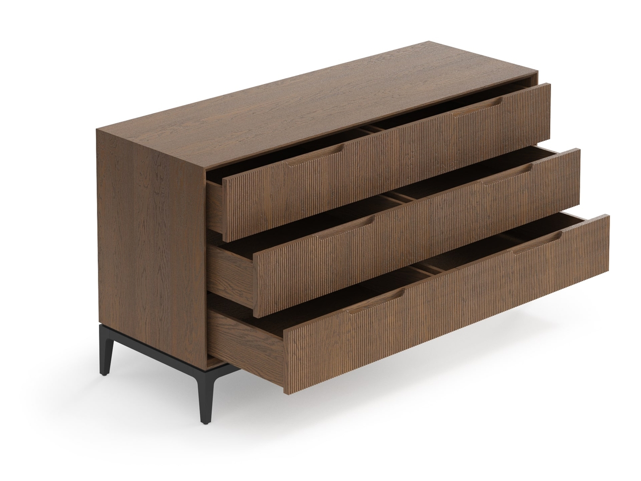 Комод Velvet 6 ящиков дуб каштановый матовый