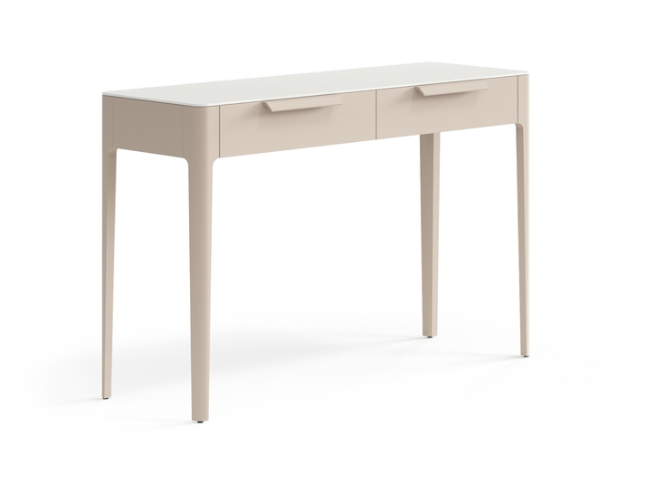 Мебель Консоль Пьега 2 ящика. Цвет Матовый бисквитный. Материал Гладкая эмаль. Коллекция Консоль Пьега 2 ящика. Картинка.