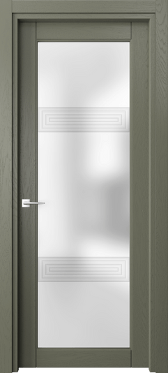 Дверь межкомнатная 6112 ДОТ 3D. Цвет Дуб оливковый тёмный. Материал Массив дуба эмаль. Коллекция Эго. Картинка.