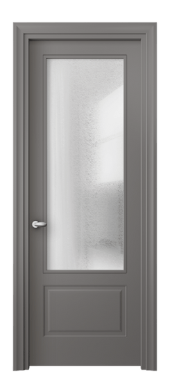 Дверь межкомнатная 8542 МКЛС ЛЕД. Цвет Матовый классический серый. Материал Гладкая эмаль. Коллекция Эссе. Картинка.