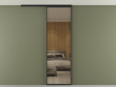 Перегородка Формато вдоль стены на потолок 1 створка