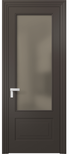 Дверь межкомнатная 8342 МАН Бронза сатин. Цвет Матовый антрацит. Материал Гладкая эмаль. Коллекция Рокка. Картинка.