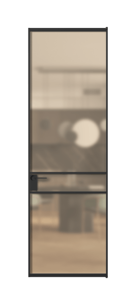 Дверь межкомнатная АЛПЛ040.02 САТ ОРАНЖ ЧЕР. Цвет Алюминий Черный. Материал Алюминий. Коллекция Формато. Картинка.