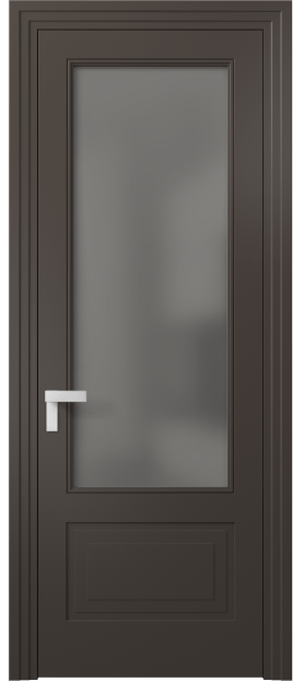 Дверь межкомнатная 8342 МАН Серый сатин. Цвет Матовый антрацит. Материал Гладкая эмаль. Коллекция Рокка. Картинка.